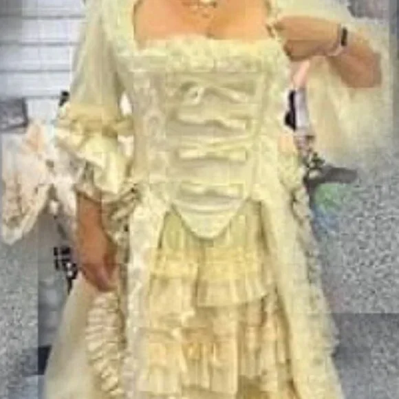 Burleska Marie Antoinette Costume Medieval Victorian lolita Wedding dress - Picture 7 of 16